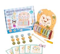 Wooden Toys, Color and Shape, Matching Game, Multicolor, Cartoon Animal Sorter, Sensory Learning Activity, Fine Motor Skill Development for Preschool Kids