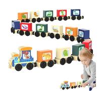 Wooden Train Set - 23 x 16 x 5,5 cm Early Education Toys | Fine Motor Skills Toy | Engaging Visual Appeal for Boys Living Room Bedroom Favor Kindergarten Preschool School Homeschooling Birthday