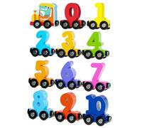 Wooden Train Set, Early Learning Colorful Train Toy, Interactive Learning Activities, 1.97x2.36x0.47 Inches, Ideal for Children Aged 1 to 3 Years Old, Boys, Girls, Multicolor