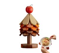Wooden Tree Trivet Set, Heat Resistant Insulation Coaster Kit, Decorative Christmas Style Dining Coaster, aHot Pot Stand with Stable Grip Design, Elegant Kitchen Table Protector for Home