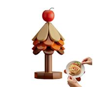 Wooden Tree Trivet Set, Heat Resistant Insulation Coaster Kit, Decorative Christmas Style Dining Coaster, aHot Pot Stand with Stable Grip Design, Elegant Kitchen Table Protector for Home