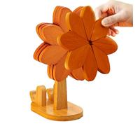 Wooden Trivets - Molinillo de viento con soporte para teléfono, resistente a los calentadores | Pot, Pan, Bowl, Plate, Kitchen Dining Table Decor, Farmhouse, Office