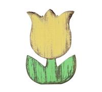 Wooden Tulipp Decor - Artificial Flower Set, Floral Ornament, Farmhouse Aesthetic Feature, Solid Wood Craft Design | Elegant Desktop Display Decorative Accent Home Styling Accessory Office Shelf Table