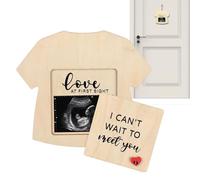 Wooden Ultrasound Photo Keepsake Frame - Pregnancy Announcement | Grandparents Gift, Gender Reveal Reveal Party Decor Pregnancy Announcement, Home Nursery Living Room Display Ṕregnancy Ánnouncement