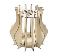 Wooden Vase Block - Floral Structure Holder, Interlocking Design with Artistic Arrangement, Creative Decor, Room Accent, Display Stand for Organizing Flowers and Aesthetic Interior Presentation