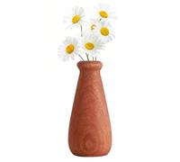 Wooden Vase For Flowers - Floral Arrangement Centerpiece for Elegant Display | Natural Wood with, Dry Flower Holder, Entryway Bedroom Apartment Decor, Hotel Restaurant Wedding Teahouse