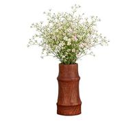 Wooden Vases For Flowers - 5x10.5cm Vintage Decorative Wood Vase Container Unique Decor,Rustic Centerpieces For Tables,for Living Room Dining Room Kitchen Entryway Offices Wedding Home Bathroom
