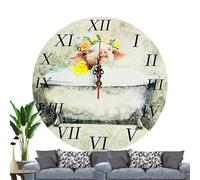 Wooden Wall Clock, Silent Battery Operated Clock, Vintage Wall Clock Decor, Kitchen Wooden Wall Clock, Modern Wooden Wall Clock, Rustic Wooden Timepiece, No Ticking Wooden Clock, Room Wall Clock,