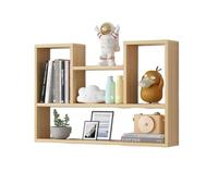 Wooden Wall Mounted Storage Bookcase 3-Shelf Modern Floating Shelf for Wall Unit Shelf, Closet Cabinet, DVD Rack Bookshelf File Organizer Rack(Nogal Claro)