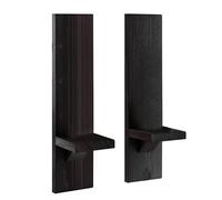 Wooden Wall Sconce Candle Holder - 2-Piece Artistic Mount, Creativee Pillar Accent, Uniquee Decorative Lighting Display, Elegant Home Interior Ornament | Long-Tail Rustic Wall Feature, Placement