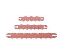 Wooden Weaving Shuttle Sticks, 3 Sizes 143x24mm 193x25mm 295x32mm Pine Wood Multifunctional Wavy Design Tool for Blankets Hats Scarves Crochet Knitting Projects