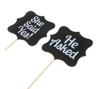 Wooden Wedding Signs He Asked She Said Yes Decoración Para Fotos