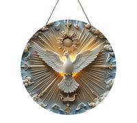 Wooden Welcome Sign - 20 x 20 cm Rustic Door Wreath Peace Doves Bird Welcoming Signs | 20 x 20 cm Farmhouse Wall Signs Decorations, Door Hanger, Bird Welcome Sign For Christmas, Housewarming