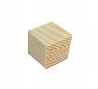 Wooden World - 5 x cubo de dados de madera liso en blanco de madera sin pintar seis caras de 40 mm