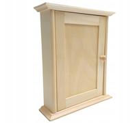 Wooden World - Armario para Llaves de Madera con Puerta y 6 Ganchos