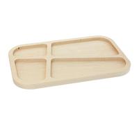 Wooden World Bandeja de madera con compartimentos, bandeja de postre para aperitivos y postres