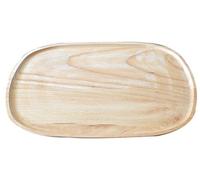 Wooden World - Bandeja de madera de roble, plato de cocina, madera natural, 26 cm