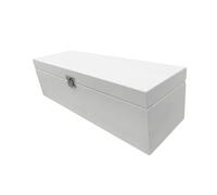 Wooden World - Caja de almacenamiento de vino accesorios para vino cofre de madera para regalo - Blanco