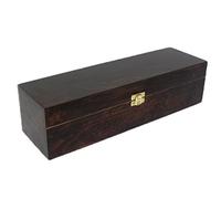 Wooden World - Caja de almacenamiento de vino accesorios para vino cofre de madera para regalo lacado Marrón oscuro - wengué