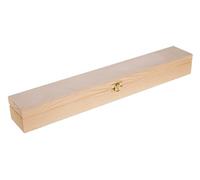 Wooden World - Caja de madera para velas largas caja para velas de bautizo y comunión o caja de varitas