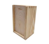 Wooden World - Caja deslizante de madera - perfecta para regalo, para decoración - madera en bruto