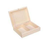 Wooden World - Caja pequeña de madera con tapa magnética para guardar objetos pequeños o anillos de boda 12 x 8 cm