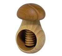 Wooden World Cascanueces de Madera de Haya Natural - Muy SÓLIDO - champiñón marrón Claro