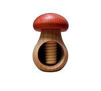 Wooden World Cascanueces de Madera de Haya Natural - Muy SÓLIDO - Seta roja