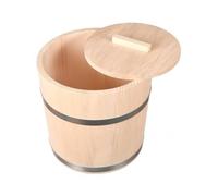 Wooden World - Cubo de Madera con 2 Tapas para fermentar repollo y pepinos Barril para repollo o Sauna - 5 litros