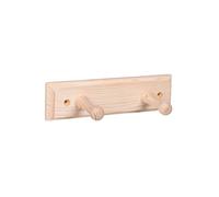 Wooden World - Home Perchero de Pared de Madera para Ropa Entrada de Casa Corredor con 2 Ganchos