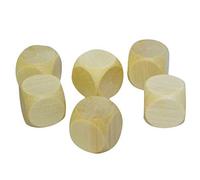 Wooden World - Set de 5 Cubos de Madera 40 mm - Naturales, Lijados, para Personalizar, Manualidades y DIY, Bloques Decorativos de Madera