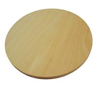 Wooden World - Tabla circular redonda de madera para cortar pizza, doble cara, 55 cm