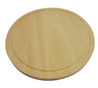 Wooden World Tabla de cortar circular de madera maciza, 20 cm, madera de haya, redonda, 1,5 cm de grosor