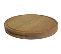 Wooden World - Tabla de cortar profesional extragande Bloque redondo grueso macizo 35 cm 14 pulgadas - Madera de haya