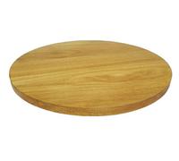 Wooden World Tabla de Cortar Redonda de Madera Circular para Cortar Pizza de Doble Cara 60 cm