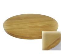 Wooden World - Tabla de pizza redonda placa de madera tabla de cortar cortar servir pizza madera maciza - 40 cm