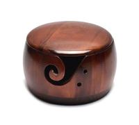 Wooden Yarn Bowl Woolen Knitting Storage Basket Organizer With Handmade Holes Prevent Slippage Bag For Craft Crochet(Color 5)