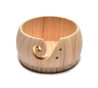 Wooden Yarn Bowl Woolen Knitting Storage Basket Organizer With Handmade Holes Prevent Slippage Bag For Craft Crochet(Color 1)
