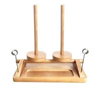 Wooden Yarn Holder - Rotating Double Thread Organizer Knitting Yarn Spinner for | Crochet Knitting Supplies Smooth Spool Holder Craft Storage Tool Mom Women Beginners Grandma Adults DIY Use