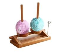 Wooden Yarn Holder, Rotating Thread Organizer, Knitting Yarn Spinner Tool, High Velocity Spindle System, Reinforced Polished Timber for Details, Efficient Craft Organization for Crochet Usage