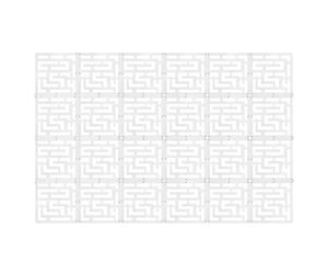 WooDerson 24 separadores de ambientes colgantes, de resina de PVC, biombo colgante, para puertas, salones, ventanas y dormitorios (24, palabra chequeada)