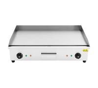 WooDerson Parrilla de mesa profesional de 4400 W, plancha de hierro fundido, parrilla eléctrica comercial de 50-300 °C, parrilla eléctrica de hierro para carne, pescado y verduras, 72,7 x 40 x 23 cm