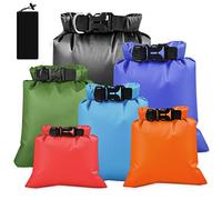 WOODFIB 6 Piezas Bolsa Seca Impermeable, 1,5/2,5/3/3,5/5/8L Bolsas Estancas Impermeable, Bolsas Estancas Ligeras Portátil para Kayak, Rafting, Canotaje, Camping, Ciclismo, Pesca (6 Colores)