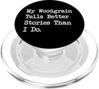 Woodgrain cuenta mejores historias Fotografía divertida Carpintería PopSockets PopGrip para MagSafe