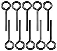 WOODGUILIN Llave hexagonal estándar de 5/32 pulgadas con bucle completo, juego de llaves de perrito estilo anillo llave Allen 5/32 para barras de pánico de puerta de barra de empuje, puerta de seguridad, enchufe hexagonal, paquete de 10 (5/32, negro)