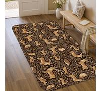 Woodland - Alfombra rústica con diseño de ciervos y animales, 3 x 5 pies