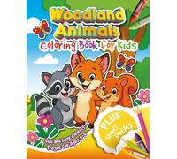 Woodland Animals Coloring Book for Kids: Cute Forest Animals with Fun Short Poems - Educational & Creative Activity Book for Ages 3-9 (Fun Animal Coloring Adventure)