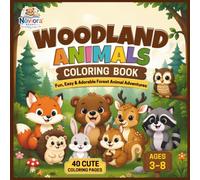 Woodland Animals Coloring Book: Fun, Easy & Adorable Forest Animal Adventures for Kids Ages 3-8 | Cute Foxes, Bears, Deer, Owls & More