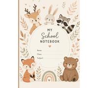 Woodland Animals School Notebook for Kids: A5 Notebook with 60 Lined Pages | Cute Forest Friends | Ages 5-10: School Homework Writing Notes Journaling and Everyday Learning