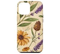 Woodland Botanical Pines and Petals Rustic Pattern Carcasa para iPhone 12 Pro MAX